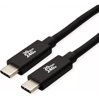 ROLINE USB4 Gen2x2 20Gbit/s kabel C-C ST/ST 240W 3m - kabel - digitaal/data (11.02.9088)