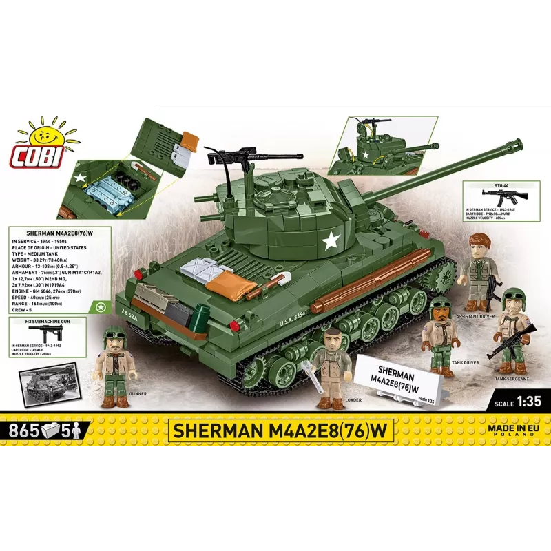Blocks Sherman M4A2E8 865 bouwstenen