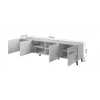RTV-kast ABETO 200x42x52 wit/glanzend wit