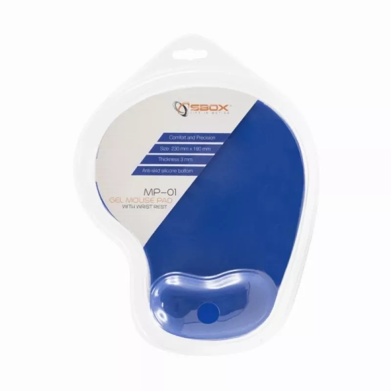 Sbox MP-01BL gel-muismat blauw
