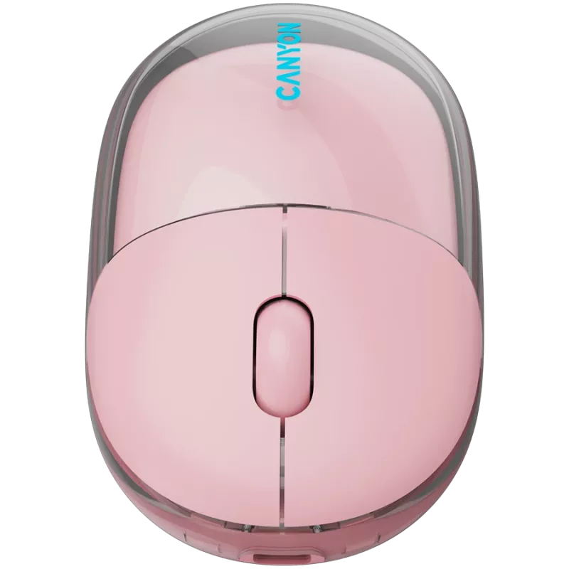 CANYON muis OnClick 24 BT/ draadloos transparant/roze