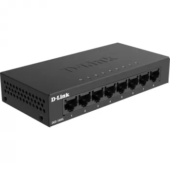 D-Link DGS-108GL unmanaged Gigabit Ethernet (10/100/1000) zwart