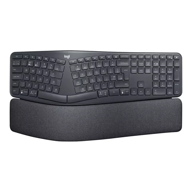 Logitech ERGO K860 - toetsenbord - draadloos - 2,4 GHz, Bluetooth 5.0 - QWERTY - GB - grafiet