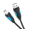 USB 2.0 A naar USB-B kabel Vention VAS-A16-B500, 5 m, zwart, stekker-stekker, 480 Mbit/s