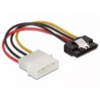 SATA HDD-kabel DeLOCK 60120 4-polig stekker met metaalclip recht 0,12 m