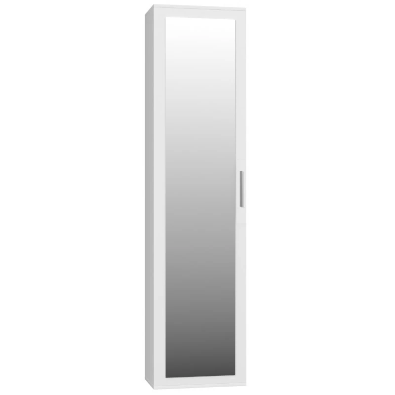 Top E Shop DUO SZAFKA BIEL slaapkamerkledingkast, 2 planken, 1 deur, wit