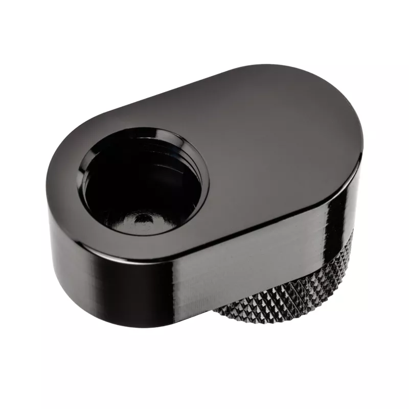 XSPC Rotary 14mm Offset G1/4 fitting, chroom zwart - haakse draaiverbinder voor waterkoeling