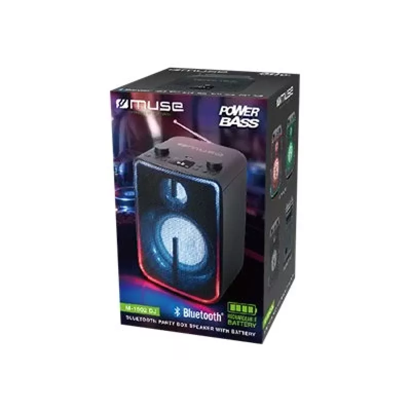Draagbare monoluidspreker Muse M-1802 DJ zwart