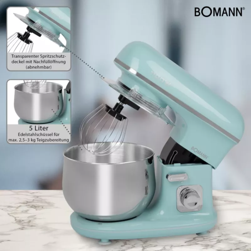 Bomann KM 6030 CB keukenmachine 1100 W 5 L mintkleur