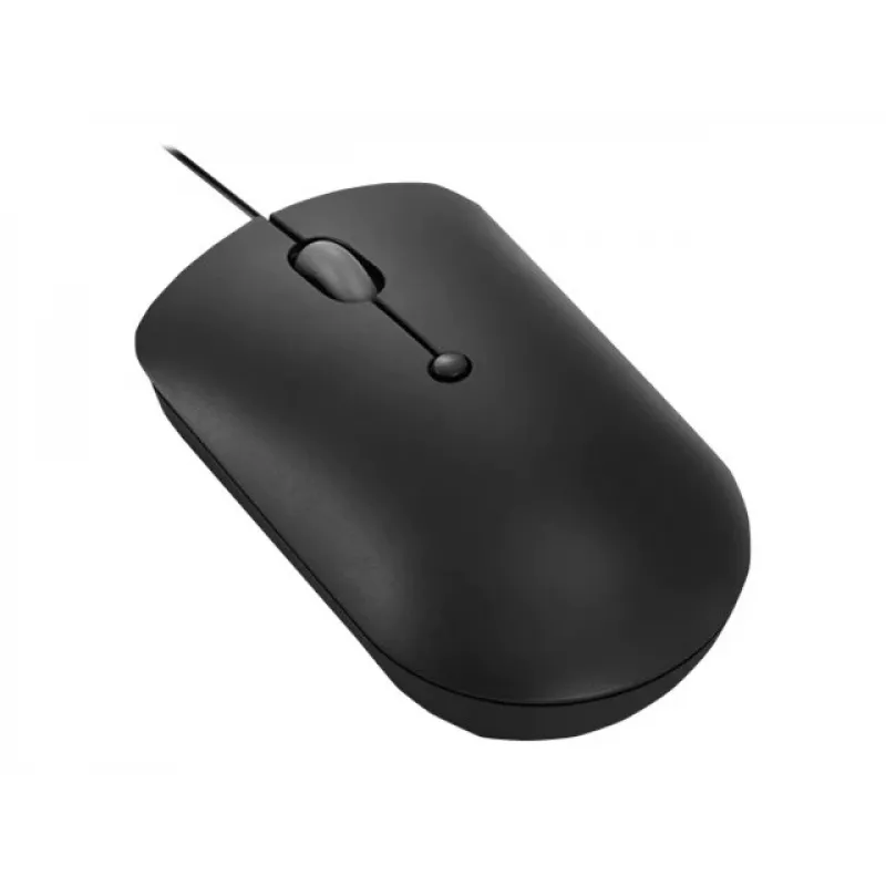 Bedrade optische muis Lenovo GY51D20875 USB Type-C, dubbelhandig, 2400 DPI, 4 knoppen, zwart