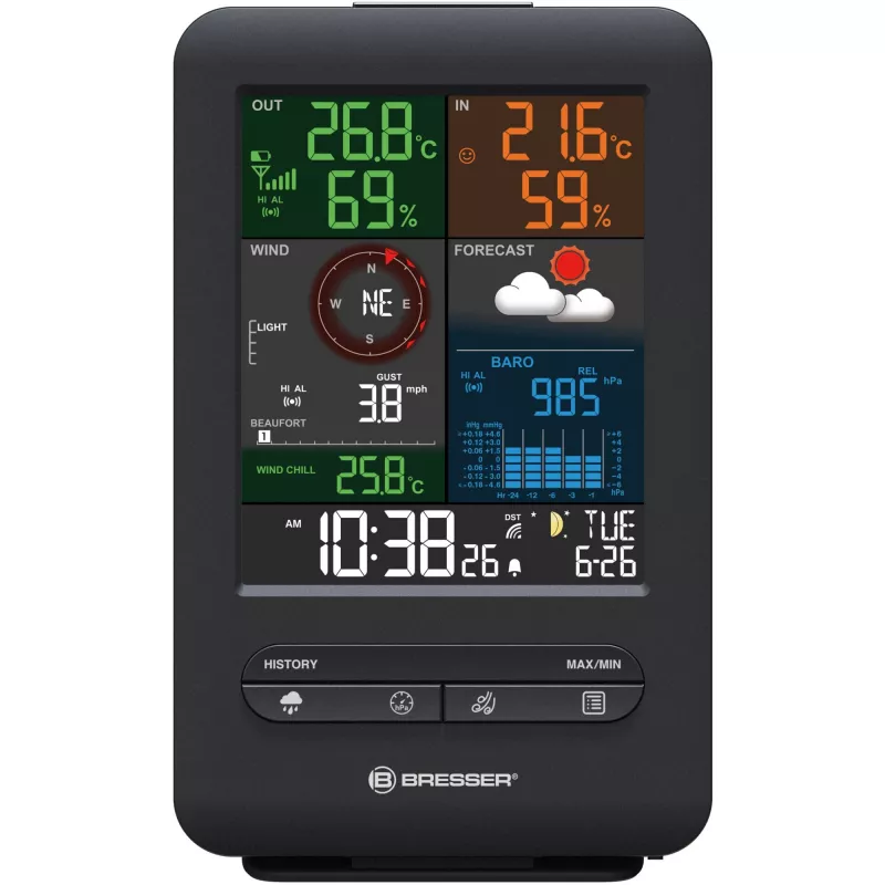 Digitaal weerstation Bresser Optics 7002525 binnen-/buitenthermometer