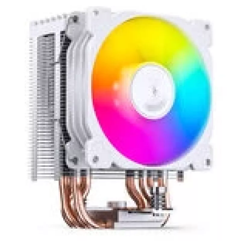 CPU-koeler Jonsbo CR-1400E 92mm ARGB wit — 92mm ventilator, ARGB-verlichting, witte afwerking