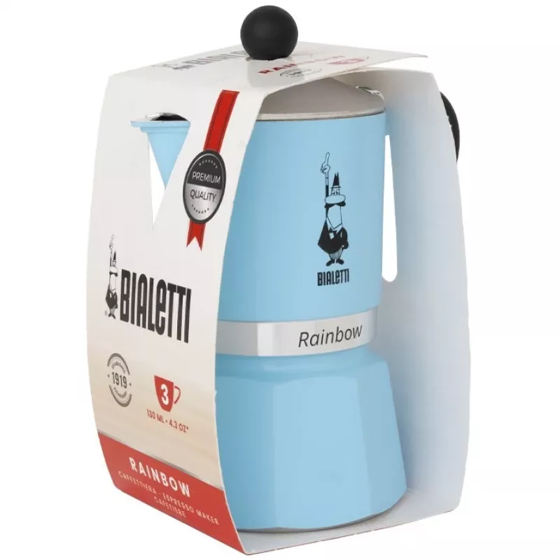 Bialetti Rainbow 0,06 L aluminium thermoplastisch blauw koffiemachine