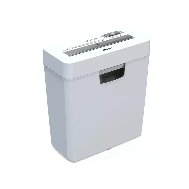 Papiervernietiger TRACER Tracer 47584 — kruissnit 6 mm, tot 5–6 vel, bak 10 L, wit