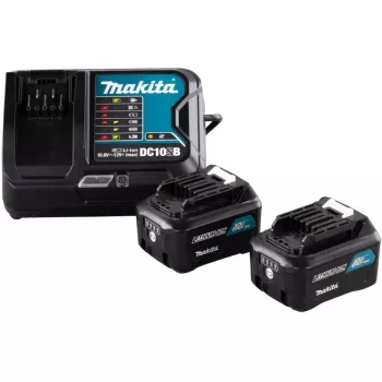 Power Source Kit Li 12V 4Ah, set zwart/blauw, 2x accu BL1041B, 1x snellader DC10SB
