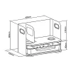 Bureau-organizer met lade en draadloze oplader Ergo Office, wit, max. 10kg, ER-441