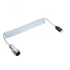 Akyga AK-USB-49 Aviator-spiraalkabel USB-C naar USB-C met GX16-stekker, USB 2.0, 3 m, wit