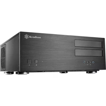 SilverStone Grandia GD08 - Desktop - SSI EEB - zonder voeding - zwart - USB/audio