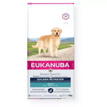 Droogvoer voor honden EUKANUBA Golden Retriever kip 12 kg - volledig voer voor volwassen honden, 26% eiwit, 13% vet, 1,25% calcium