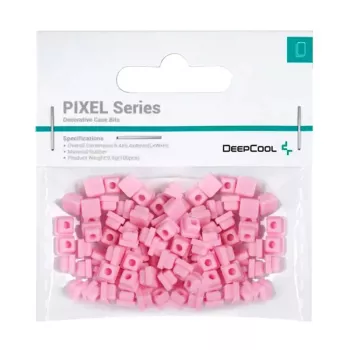 Rubber PIXEL verpakking 100 stuks 9,8 g van DeepCool — universele rubberstukjes, roze, blister