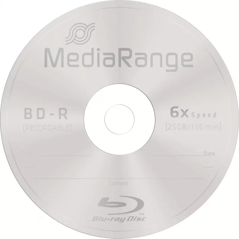 BD-R media MediaRange MR514 25 GB 25 stk.