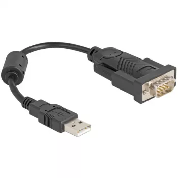 DeLOCK adapter USB 2.0 Type-A naar serieel RS-232 D-Sub 9-polig stekker 0,25 m