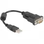 DeLOCK adapter USB 2.0 Type-A naar serieel RS-232 D-Sub 9-polig stekker 0,25 m