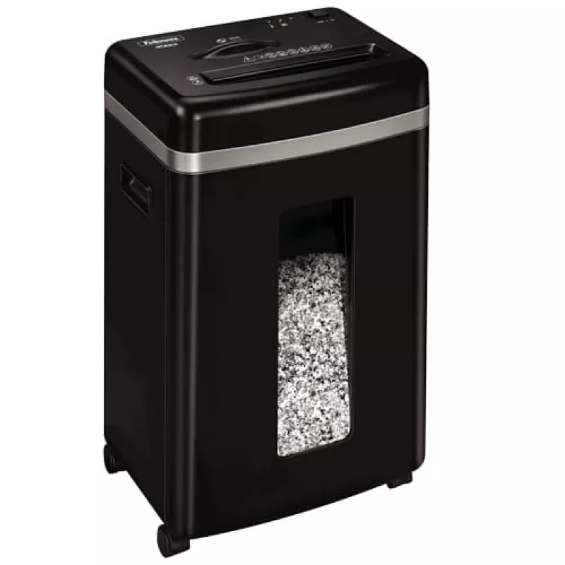 Papierversnipperaar Fellowes Powershred 450M micro-cut, capaciteit 9 vel, 2 x 12 mm, opvangbak 22 liter, zwart