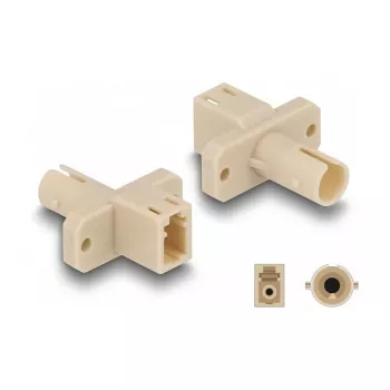 DeLOCK glasvezel hybride koppeling LC simplex bus naar ST simplex bus beige