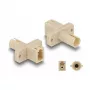 DeLOCK glasvezel hybride koppeling LC simplex bus naar ST simplex bus beige