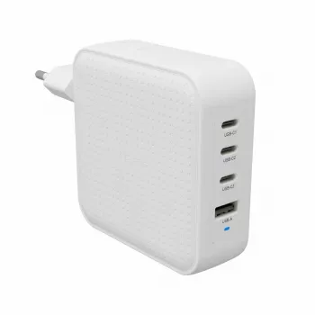 Hyper HyperJuice 100W USB-C GaN Reisoplader 3C+1A - Wit (HJ1002WHWWGL)