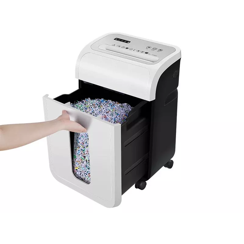 Kantoordocumentenvernietiger TRACER TRANIS47633 wit — 4x12 mm kruissnit, capaciteit 14 vel, opvangbak 20 L