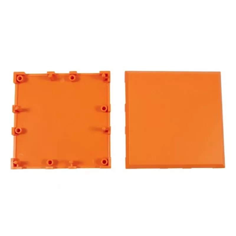ALLNET Brick'R'knowledge kunststof behuizing 2x2 oranje boven- en onderdeel 10-pack