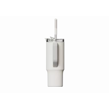 Thermo-Strohhalm-Becher Xiaomi Straw Mug White 1 L — RVS-binnenkant, lekvrij, 240×132×97 mm