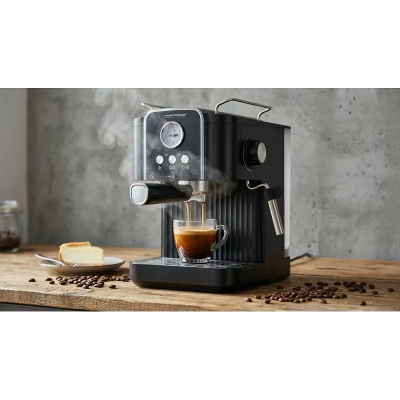 Espressokoffiemachine ESPERANZA EKC010 — 1,8 L watertank, 850 W, 20 bar, ingebouwde melkopschuimer