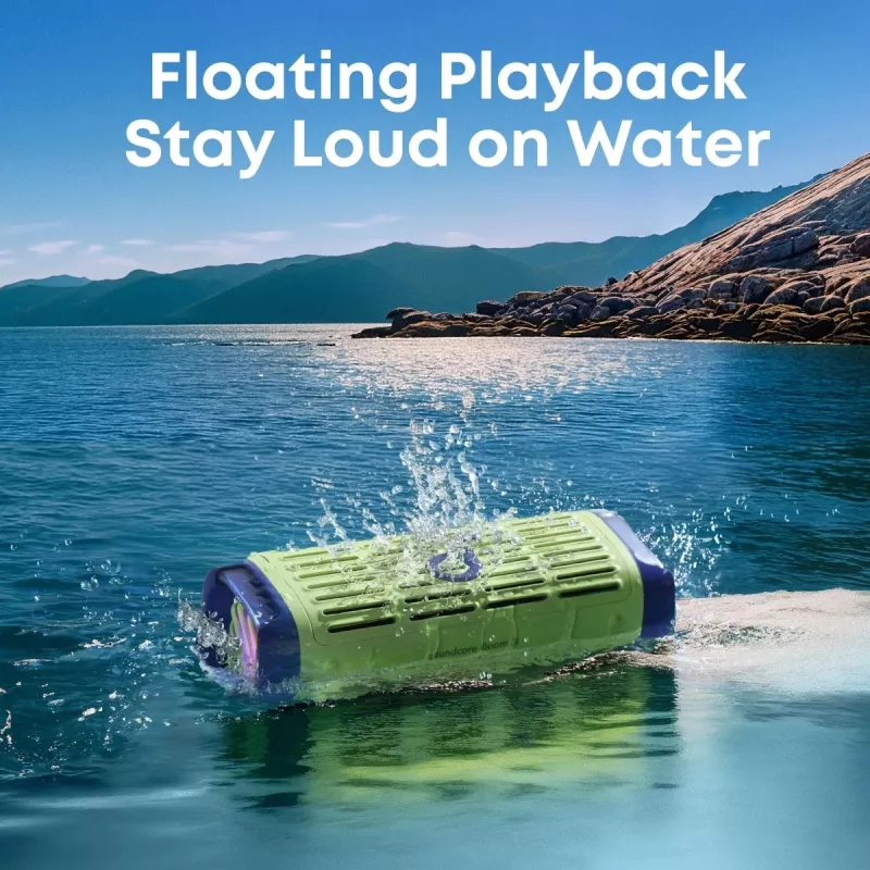 Draagbare luidspreker Anker Soundcore Boom 3i — 50 W, Bluetooth, waterdicht, groen