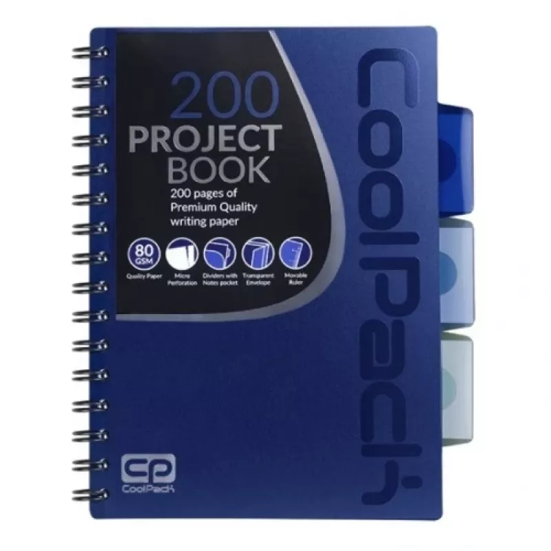 Spiraalnotitieboek A5 Coolpack donkerblauw