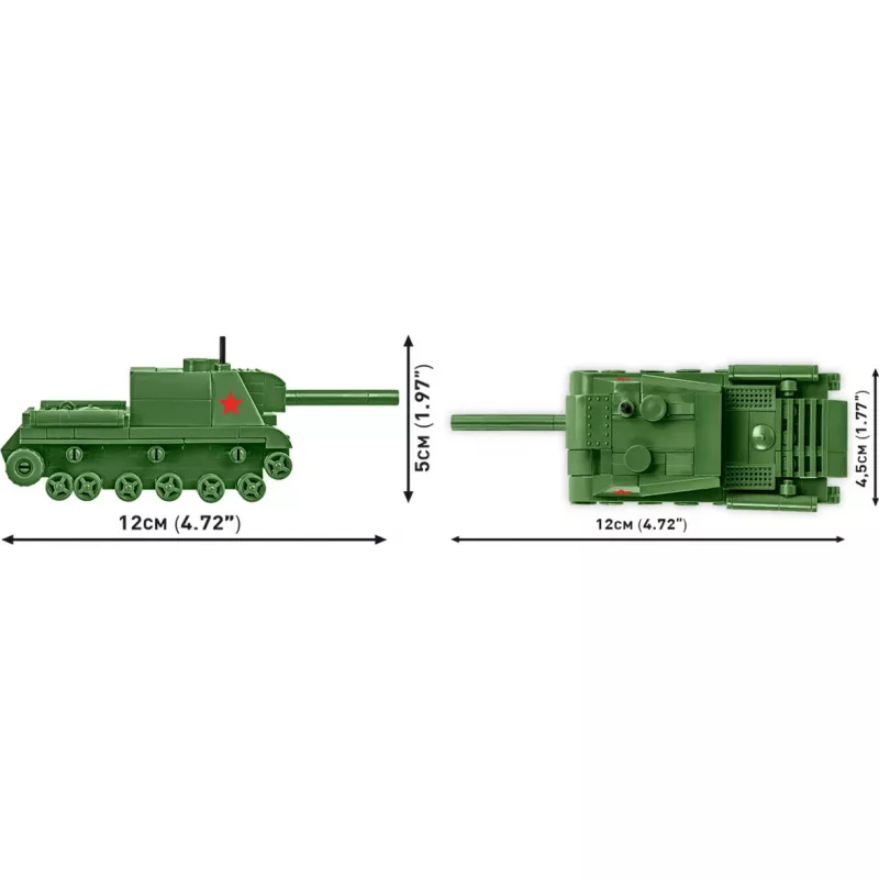 Bouwset Cobi ISU 152 – thema Tweede Wereldoorlog, 135 onderdelen, groen