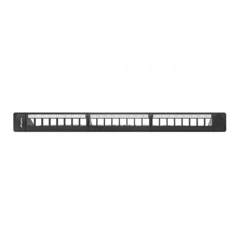 Patchpanel 1U LANBERG PPKS-1124-B, 24 poorten, 1U, ABS, zwart, 482,6×44,5×154 mm