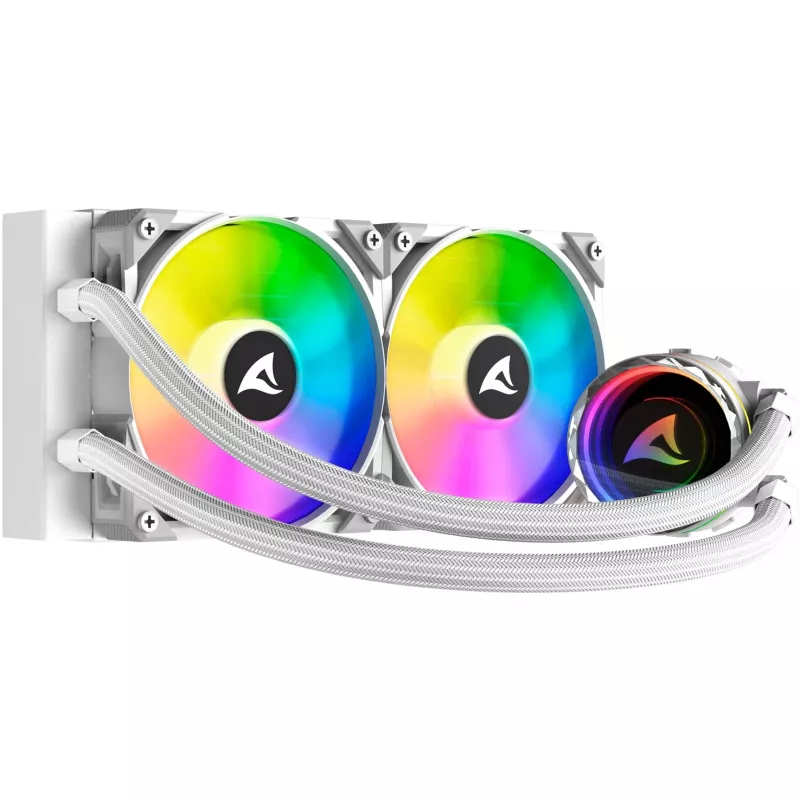 S80 RGB White AIO 240mm, vloeistofkoeling wit