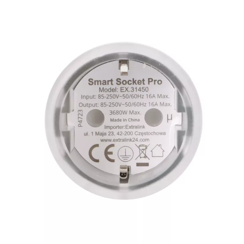 Extralink Smartlife Smart Socket SC Pro, Zigbee, Homekit, Tuya, 3680W slimme stekker
