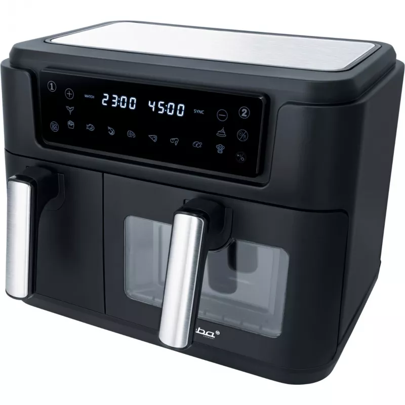 Dual heteluchtfriteuse HF 9500 DUO (zwart, 2.400 watt, 2 manden 6 L + 3,5 L)