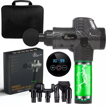 Massagepistool Extralink MSG-01-PRO 3800 t/min 6 opzetstukken