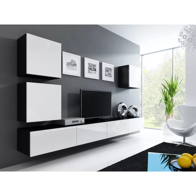 Cama Square kast VIGO 50/50/30 zwart/wit glanzend