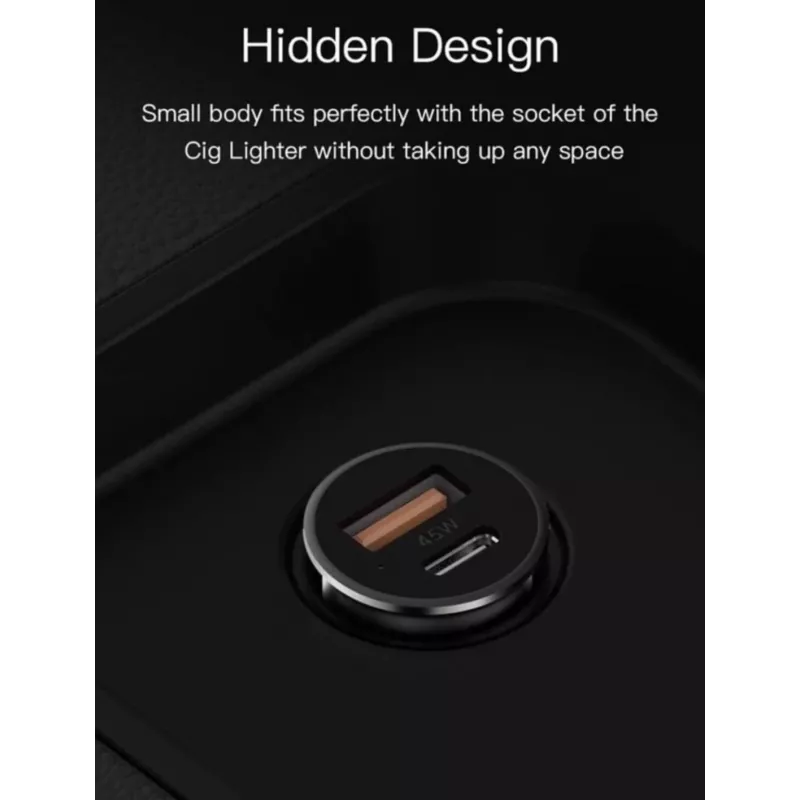 Autolader Orsen C8 45W — 45W USB-C PD snelladen, zwart