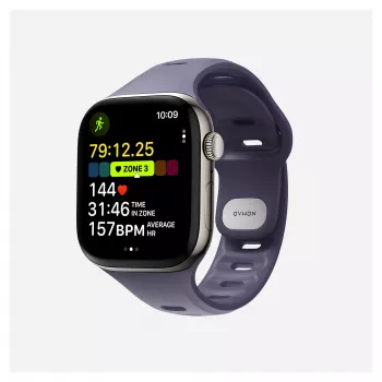 Band Nomad Tempo Band paars rubber, compatibel met smartwatch, 18 mm breed, pols 135–175 mm
