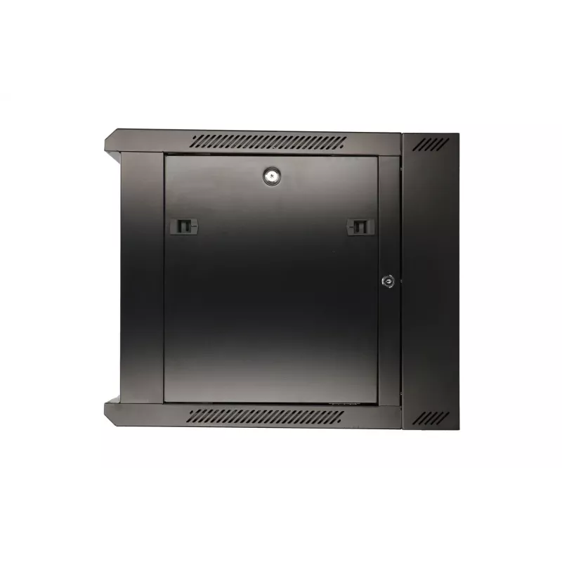 Extralink rackmount-behuizing 9U 600x600 AZH zwart wandgemonteerd, zwaaiend type