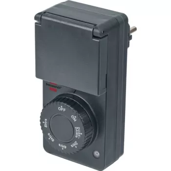 Schakelklok met schemersensor DDT IP 44 antraciet