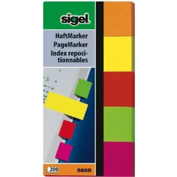 Zelfklevend etiket Sigel HN650 groen oranje roze rood geel