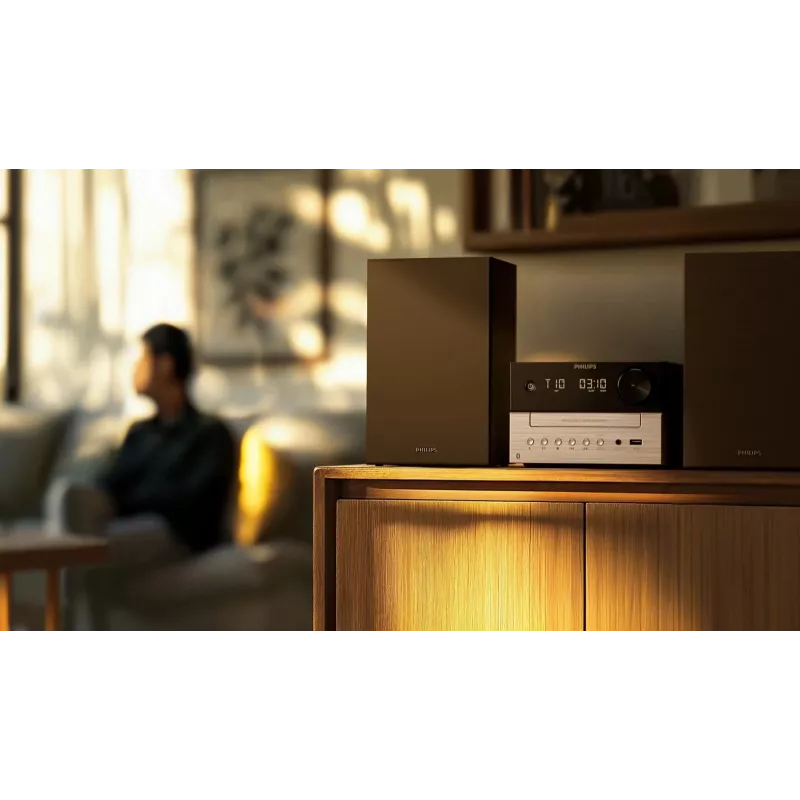 Philips TAM3205M2 home-audiosysteem home-audio-microsysteem 20 W zwart, zilver